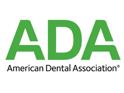 American Dental Association logo with green letters and trademark symbol.